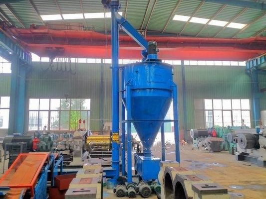 XKP560 Rubber Tyre Shredder Rubber Powder Production Line Blue Green