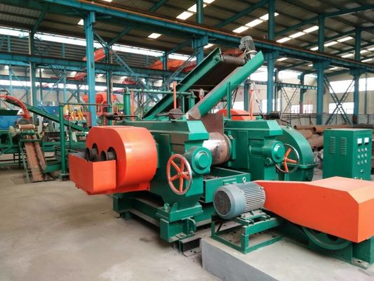 XKP560 Rubber Tyre Shredder Rubber Powder Production Line Blue Green