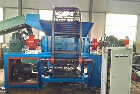 XKP560 Rubber Tyre Shredder Rubber Powder Production Line Blue Green