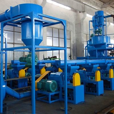 45KW Waste Tyre Recycling Machine Grinding Tires Into Crumb Rubber Line